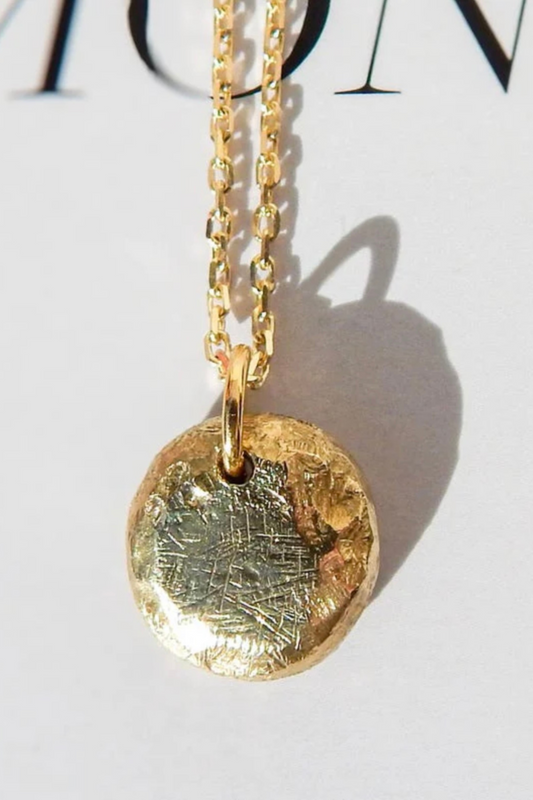 Forged gold | 9k gold chain with brass coin